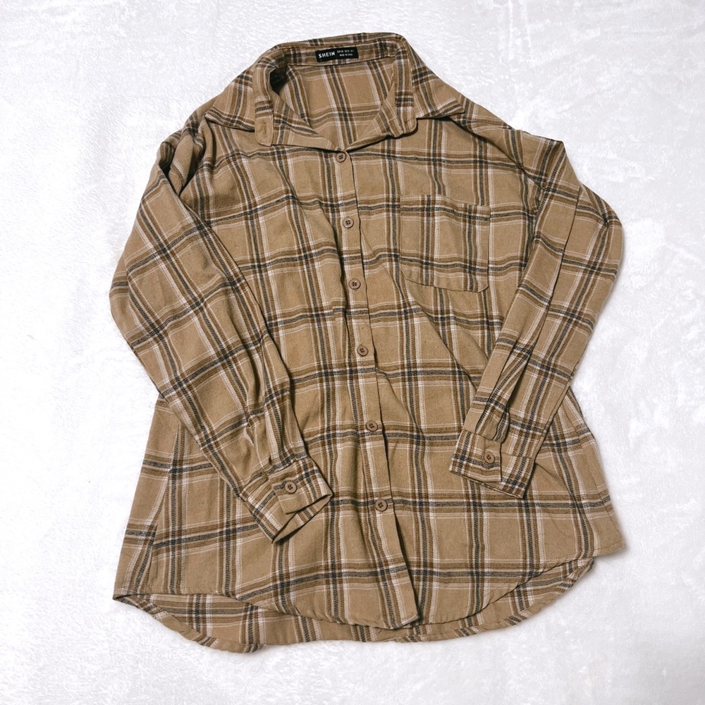plaid tan flannel